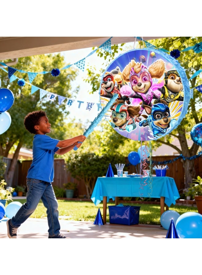 ILovhaprty PAW Patrol Round Pinata, PAW Patrol Party Pinata Bundle - Large Rescue Pup Pinata, Adventure Bay Party Game Decorations Party Stick etc PAW Patrol Pinata Birthday Party Decoration Supplies - Image 4